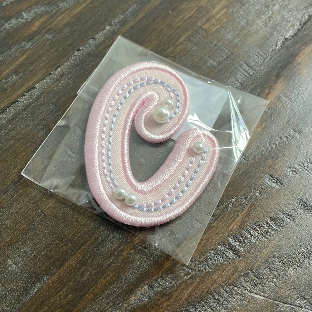 New Stoney Clover Lane Letter C Mermaid Collection Pearls Pink Purple Monogram